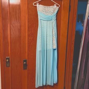 Strapless gown for wedding or prom